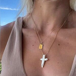 Vintage cross necklace N1043